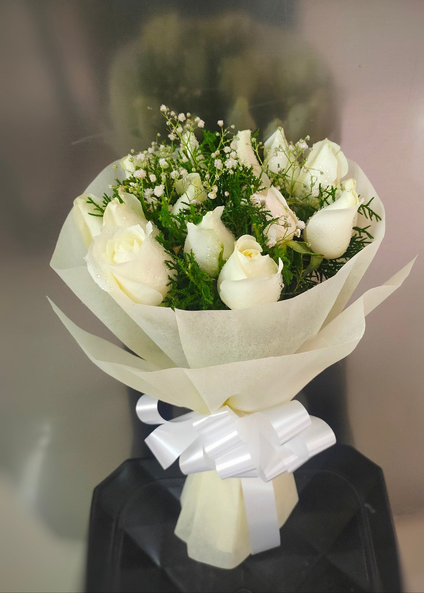 White Roses Elegant Bouquet