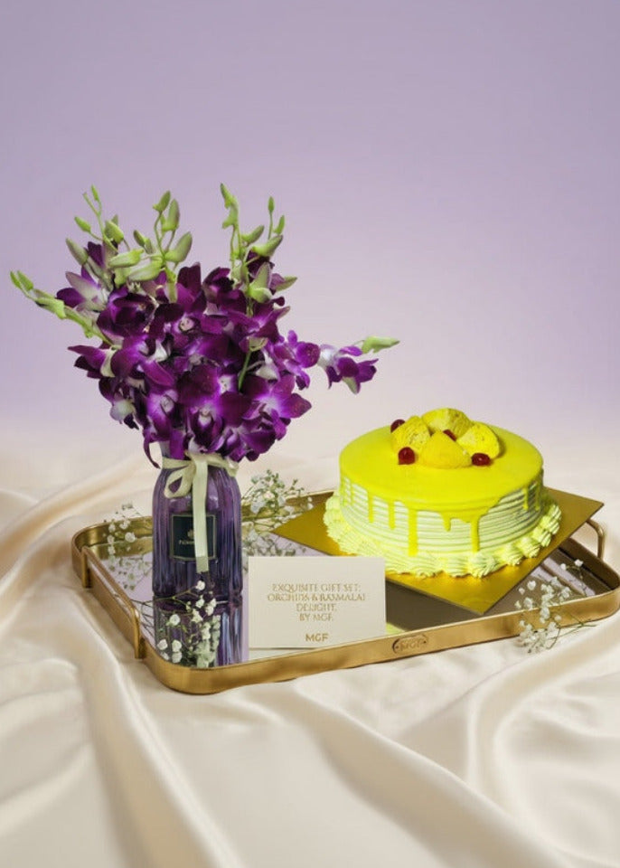 Orchids & Rasamlai Cake