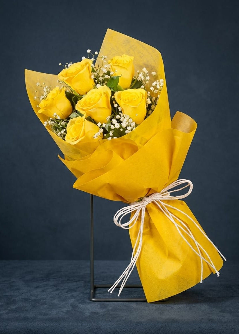 Yellow roses bouquet