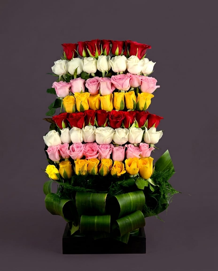 Scarlet Heart Of Blushing Roses
