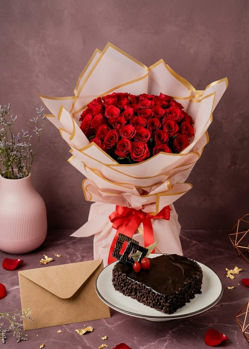 Priceless Treasure with Chocolate Cake Combo