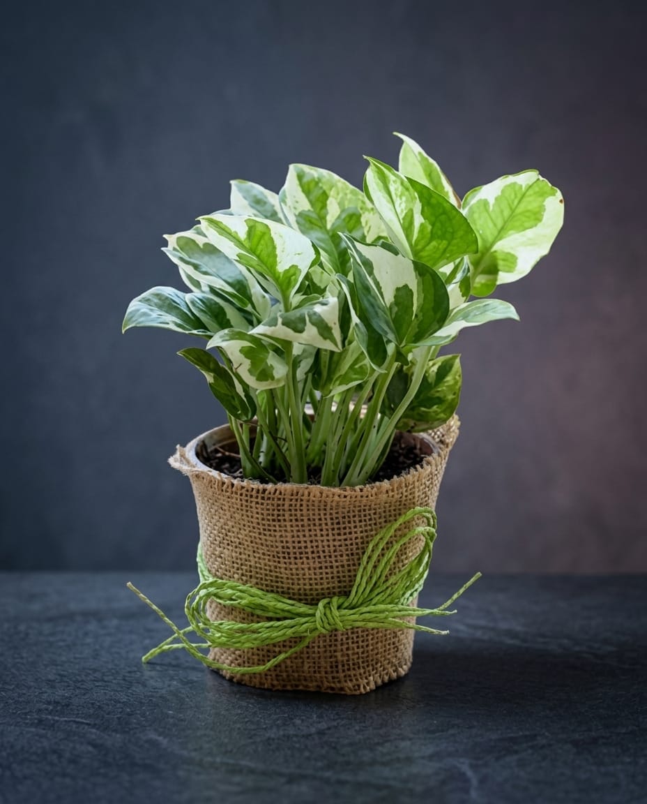 Mony Plant with Jute Wrap