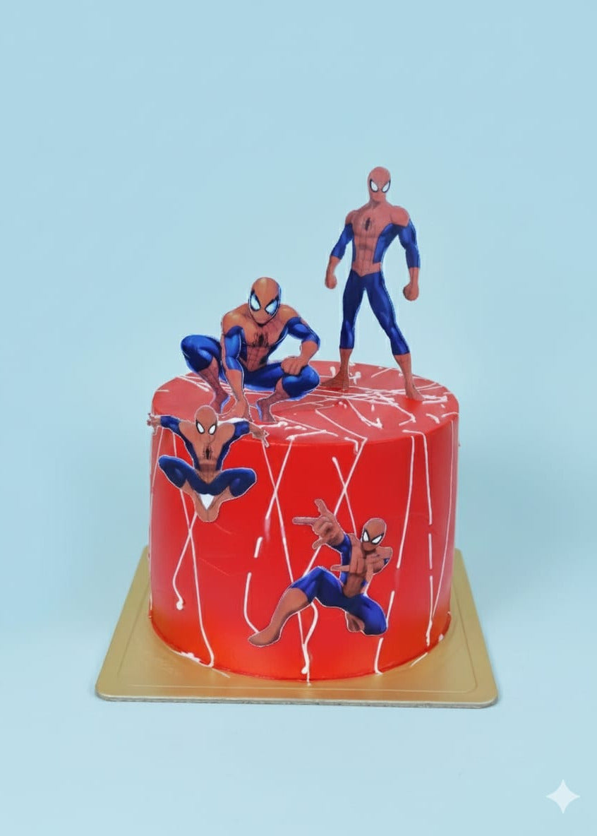Spiderman theme cake