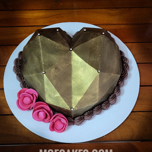 Chocolate golden pinata cake