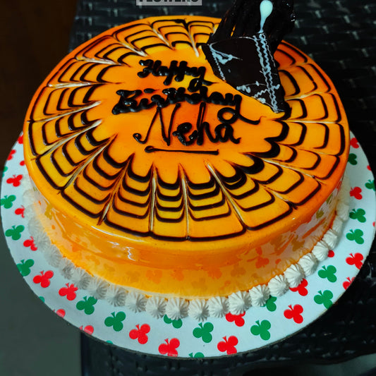 Spider Butterscotch cake