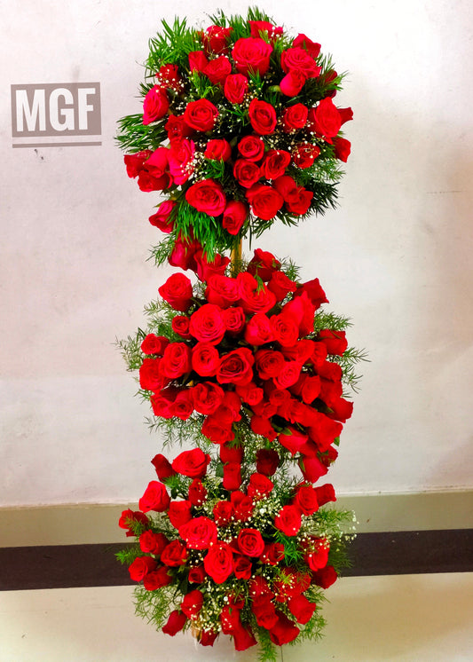 Red roses Stand arrangement