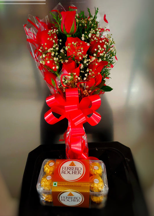 Bouquet & Ferrero Rocher Combo