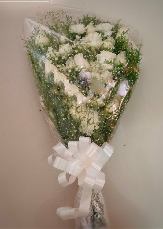 Mixed White flowers Condolences Bouquet