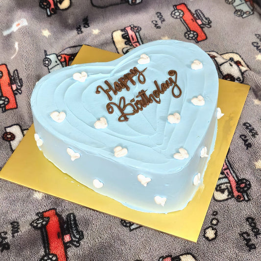Blue Bliss Heart Shape Pineapple Cake