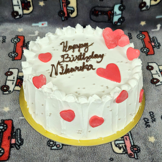Love Ember Delight (Red Heart Decorated Red Velvet Cake)