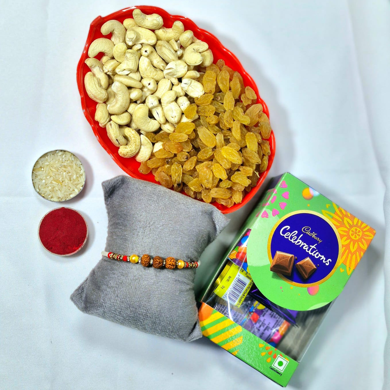 Rakhis With Nutty Delights And Choco Ensemble