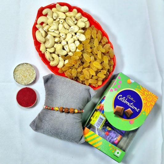 Rakhis With Nutty Delights And Choco Ensemble