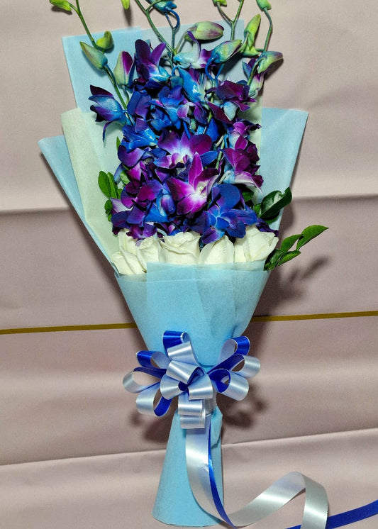 Mesmerising Orchids and Roses Bouquet
