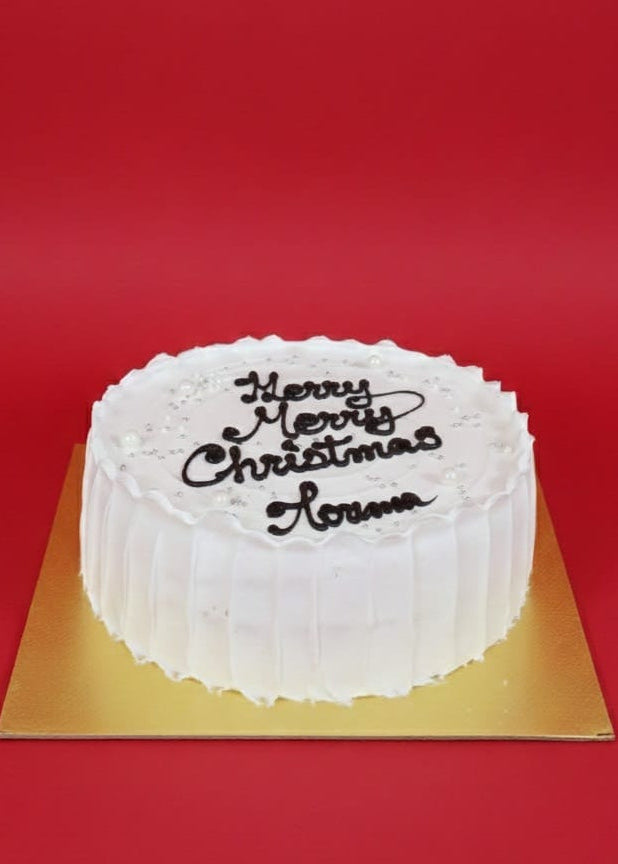 Festive Snow Vanilla Cream Cake