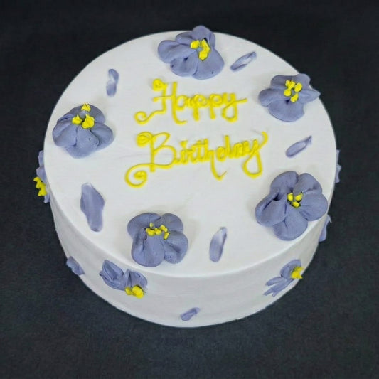 Floral Butterscotch Cake