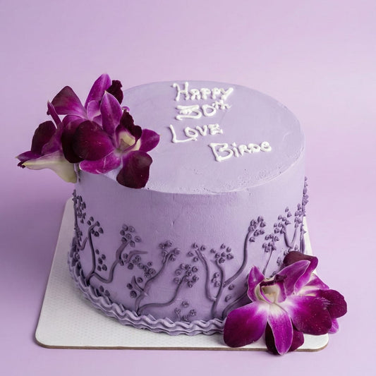 Bloom Elegance Floral Cream Cake – 1 Kg