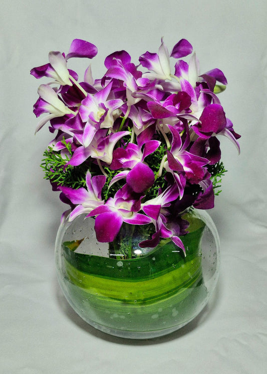 Sweet purple orchids bowl