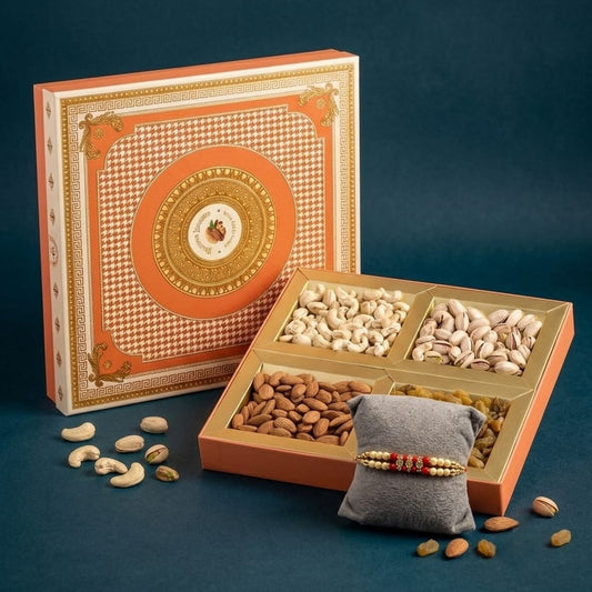 Rakhi with Premium Dry Fruits Box