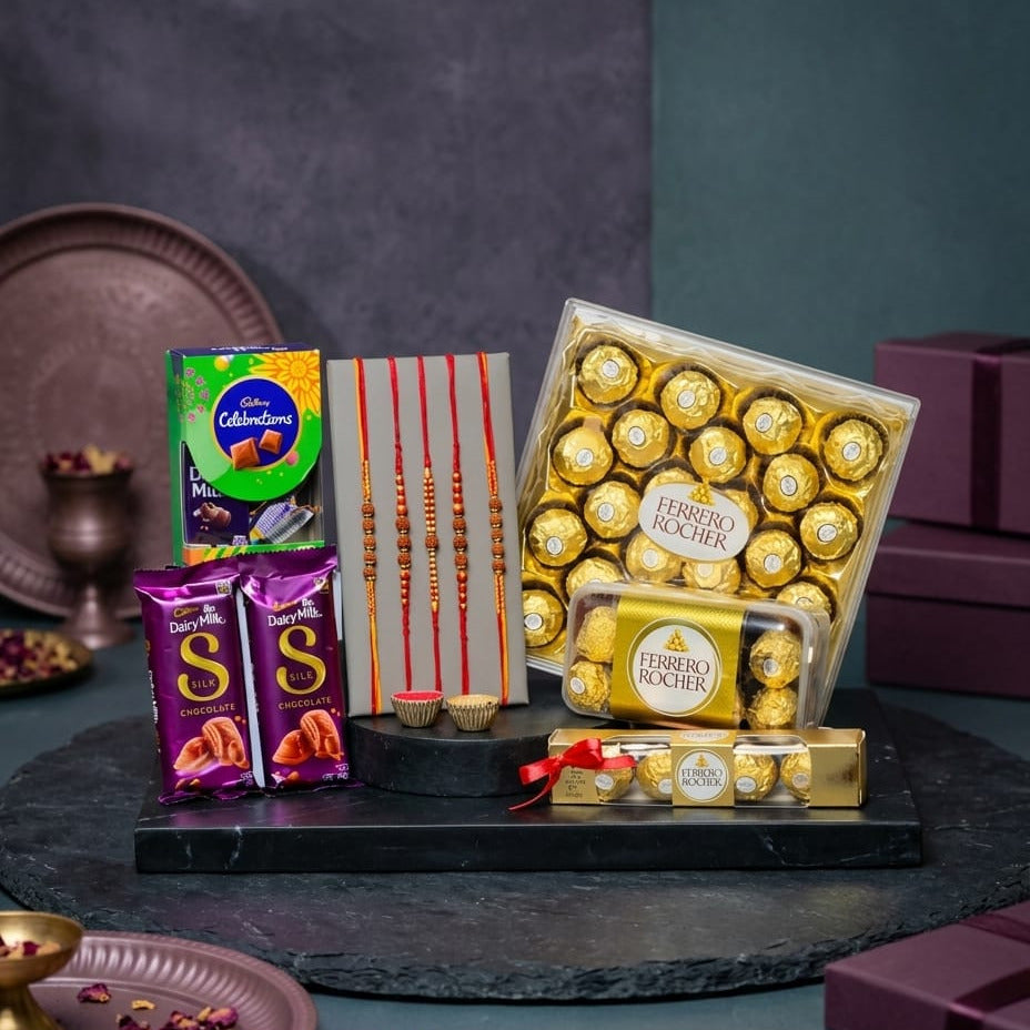 Rakhi with Chocolate Hamper