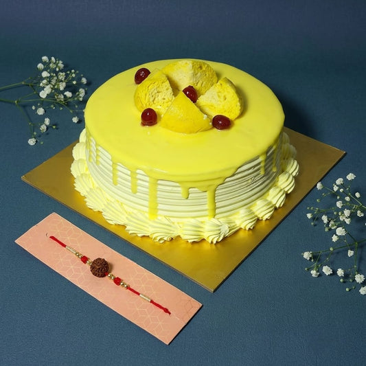 Rakhi with Rasamali Cake