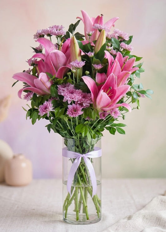 Lily & Daisy Premium  Vase