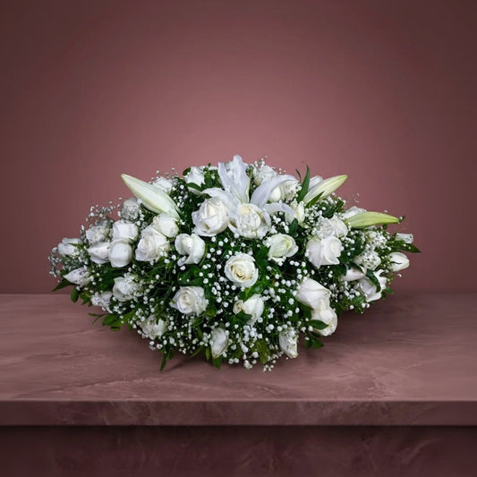 Elegant Pristine White  Long long arrangement