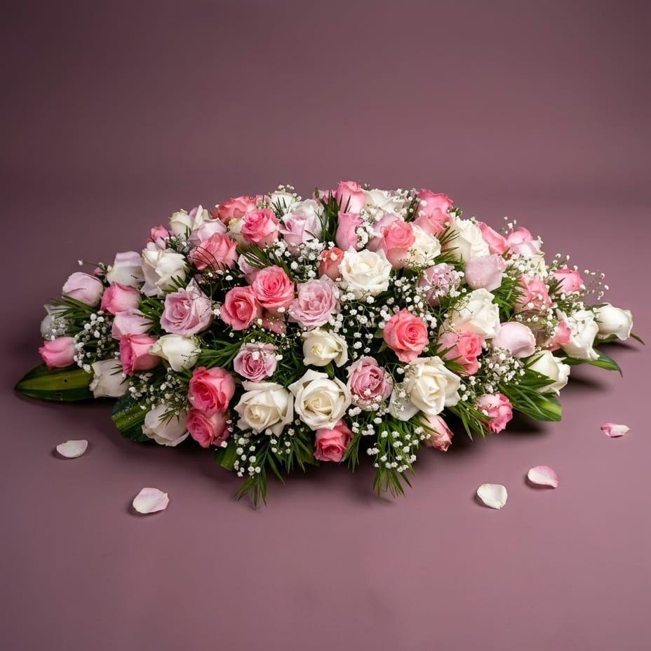 Heavenly Pastel Roses Arrangement