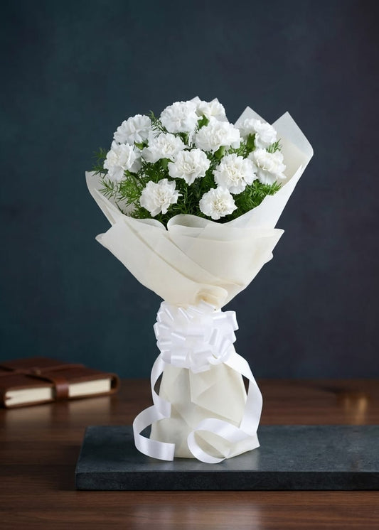 White Carnations Bouquet