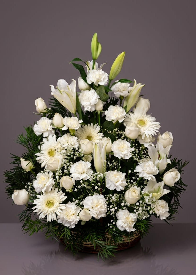 White Exotic Flowers Arrangement