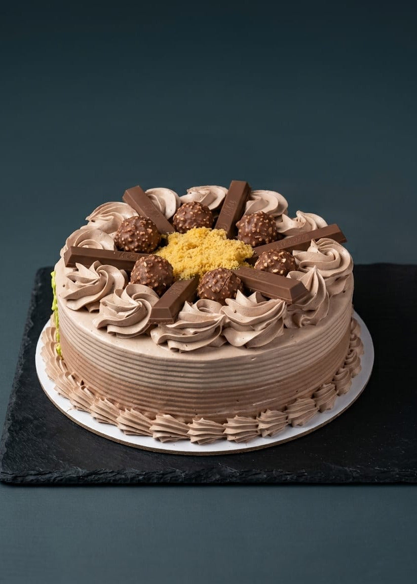 Premium Ferrero & Kitkat Butterscotch cake