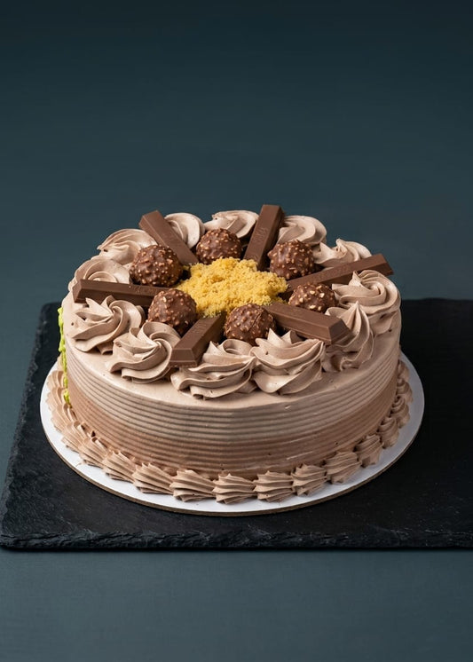 Premium Ferrero & Kitkat Butterscotch cake