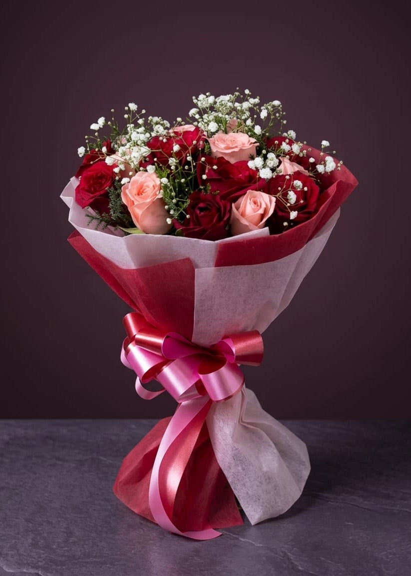 Red & Pink Roses Bouquet