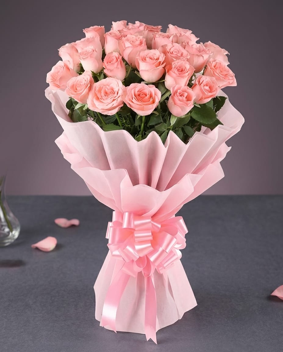 Baby Pink Roses Bouquet