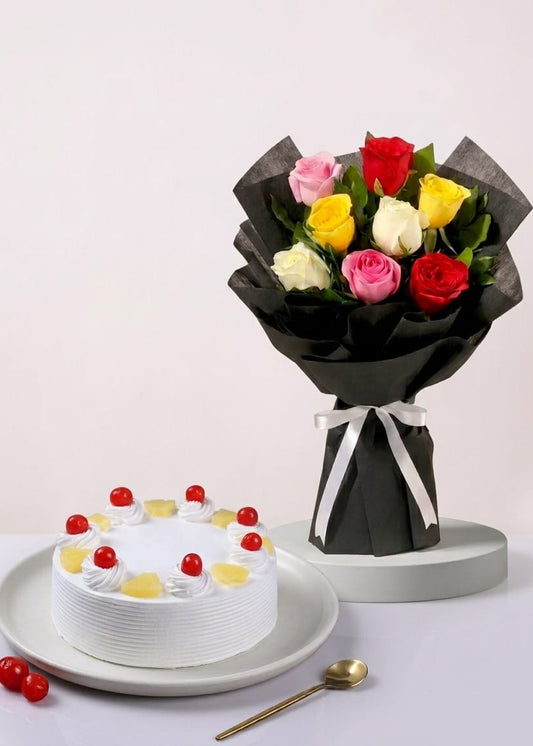 Mix flower with Pineapple cake combo