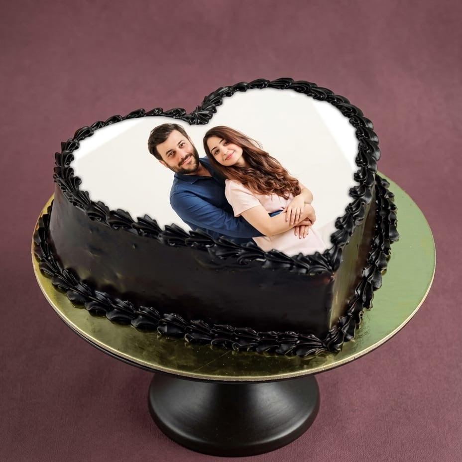 Everlasting Bond Truffle Photo Cake -1 Kg