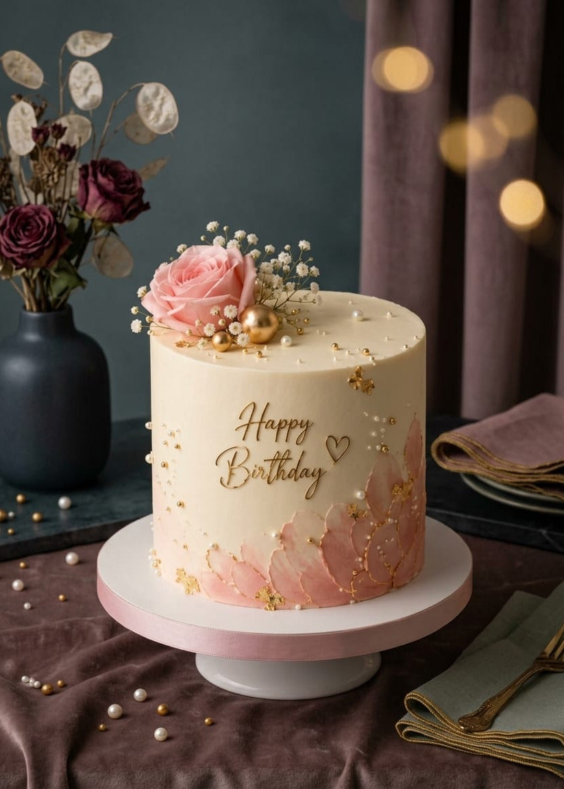 Blushing Rose Elegance Cake
