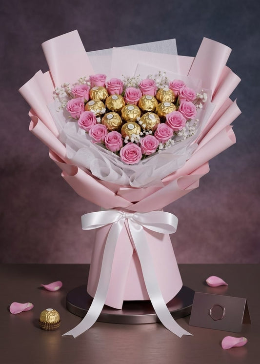 Anniversary Bliss Chocolate & Roses Bouquet