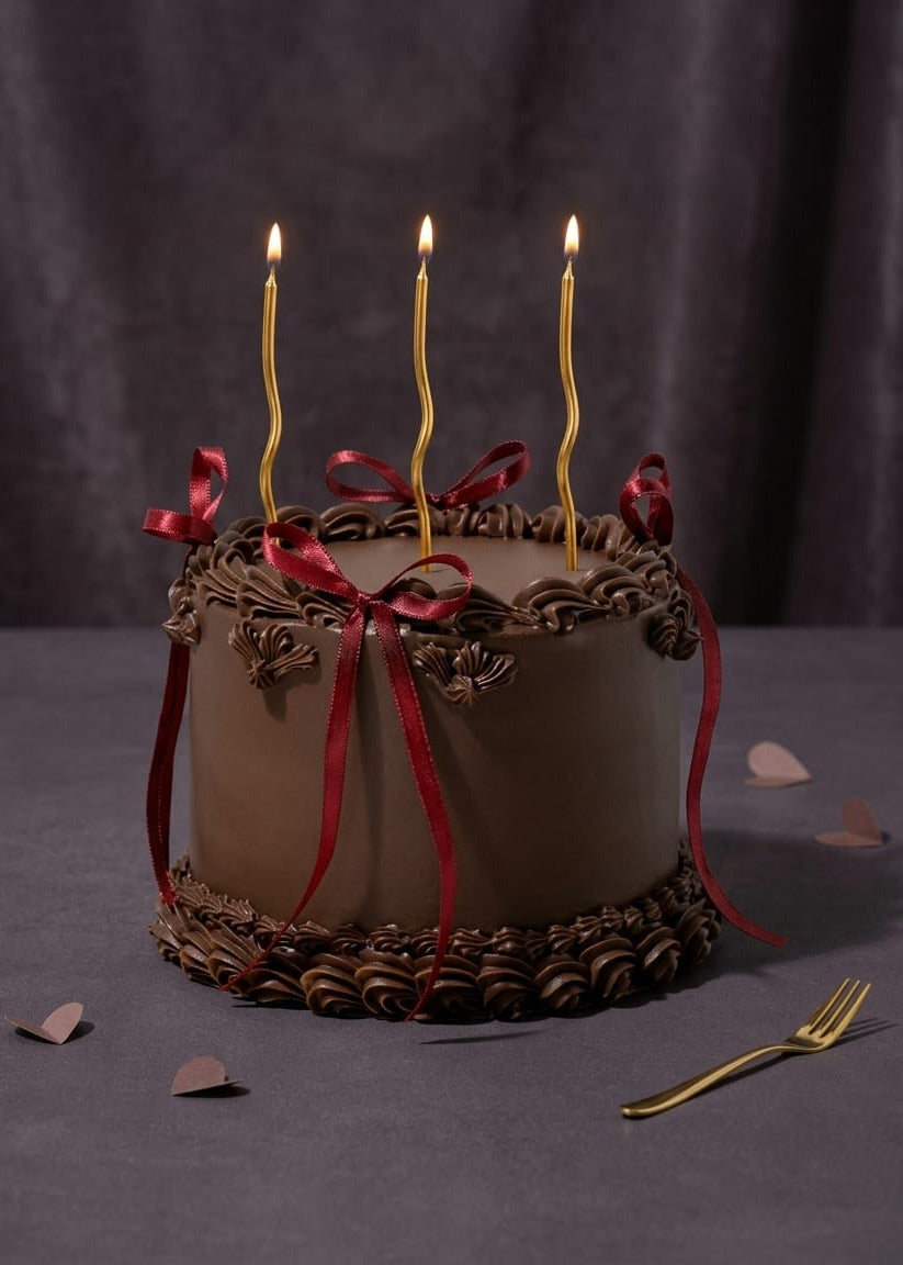 Regal Red Bow Chocolate Cake