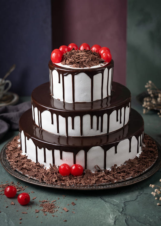 Majestic Triple Tier Drip Cake