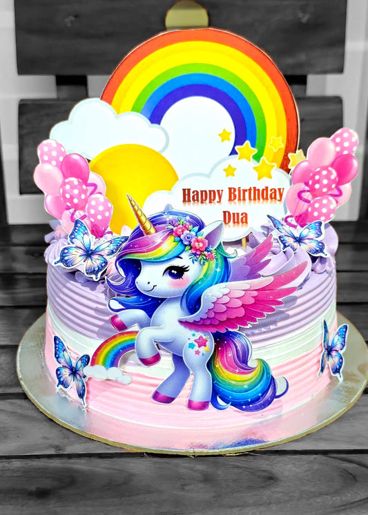 Unicorn theme cake